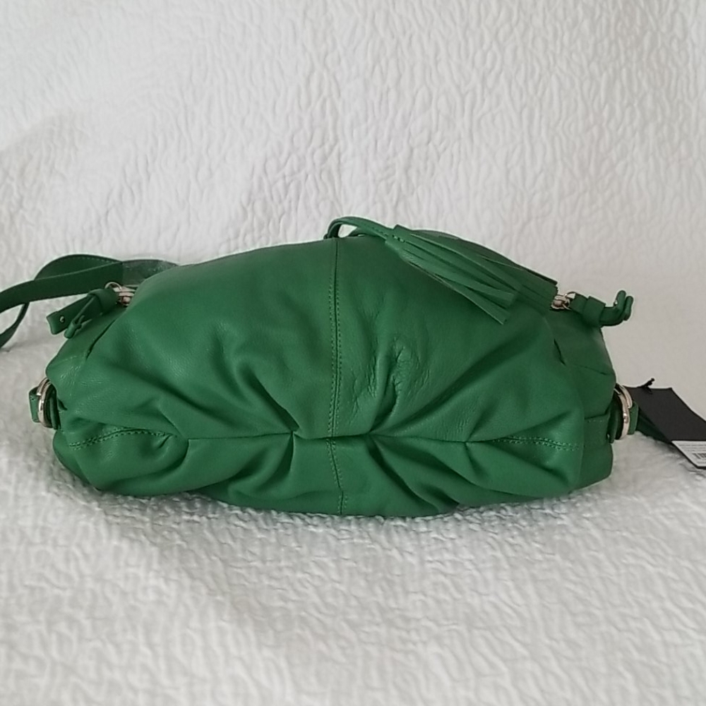 HAYDEN HARNETT GREEN LEATHER CROSS BODY BAG NWT - Picture 7 of 16